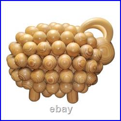 Aarikka Pikkupässi Ram Sheep Signed Varnished Wood Sculpture Vintage Finland
