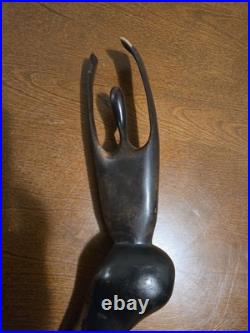 Abstract Biomorphic Mid-Century Modern Modernist Wood Sculpture 21 Tall Vintage