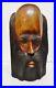 Africa African Head Bust Solid Wood Hand Carved Man Figure Sculpture 7 Vintage
