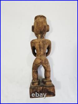 African Tribal Wood Sculpture Hand Carved App. 12 Inches Tall Unique Vintage