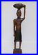 African Tribal statue 4 foot tall vintage hand carved wood sculpture