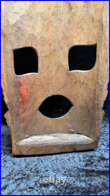 African Vintage Wooden Carving / Wood Sculpture Ethnic Carvings Wall Art Mask