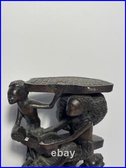 African Wood Makonde Sculpture Tree Of Life Vintage Rare