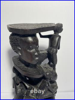 African Wood Makonde Sculpture Tree Of Life Vintage Rare