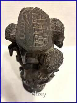 African Wood Makonde Sculpture Tree Of Life Vintage Rare 12.5