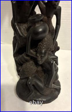 African Wood Makonde Sculpture Tree Of Life Vintage Rare 12.5