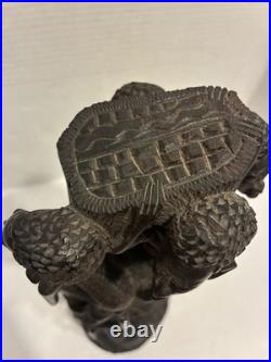 African Wood Makonde Sculpture Tree Of Life Vintage Rare 12.5