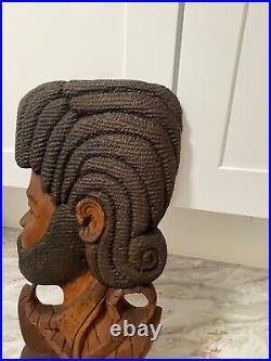 Afro-Caribbean Wood Carving Vintage Wall Hanging Art 23 H x 10 W Nice