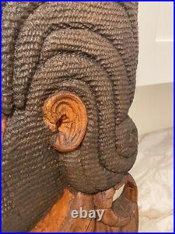 Afro-Caribbean Wood Carving Vintage Wall Hanging Art 23 H x 10 W Nice