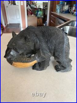 Ainu Bear Vintage Wood Carved Sculpture Hokkaido, Japan