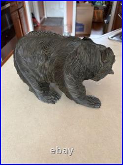 Ainu Bear Vintage Wood Carved Sculpture Hokkaido, Japan