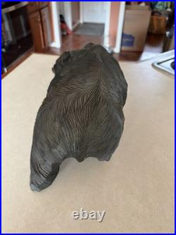Ainu Bear Vintage Wood Carved Sculpture Hokkaido, Japan