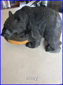 Ainu Bear Vintage Wood Carved Sculpture Hokkaido, Japan