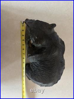 Ainu Bear Vintage Wood Carved Sculpture Hokkaido, Japan