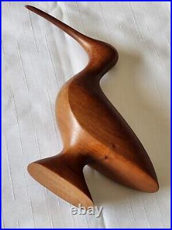 Alan Middleton Vintage Wooden Bird Carving Curlew Mid Century Art