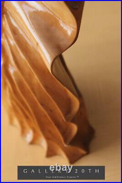 Amazing Art Deco Handcarved Wood Sculpture! Vtg Nude Beauty Statue 1930s Woman
