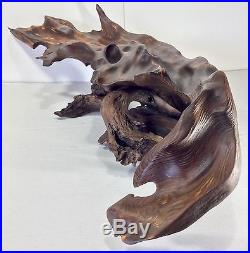 Amazing VTG Midcentury Wood Sculpture Wildlife Display Mantle Centerpiece Art