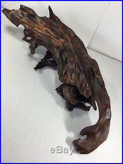Amazing VTG Midcentury Wood Sculpture Wildlife Display Mantle Centerpiece Art
