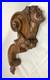 Antique 1800's hand carved figural wood architectural salvage devil sculpture