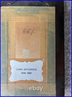 Antique ANRI Italian Wood Carving By CARL SPITZWEG, The Bookworm