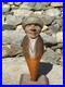 Antique Anri Italy Mechanical Hand Carved Painted Wood Nutcracker Man in Cap EX+