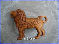 Antique Carved Wood Figure Carousel Lion Sculpture Hand Carved Aafa Sculpture