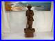 Antique Carved Wood Lumberjack Figure Folk Art Statue 20 in Rare