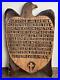 Antique Folk Art Carving Wood Plaque Eagle Lords Prayer Vintage 1920-40 Southern