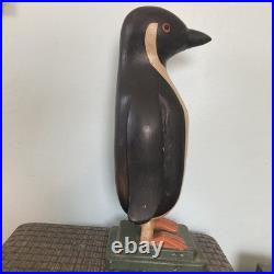 Antique Folk Art Hand Carved And Painted Penguin 20 Tall