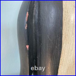 Antique Folk Art Hand Carved And Painted Penguin 20 Tall