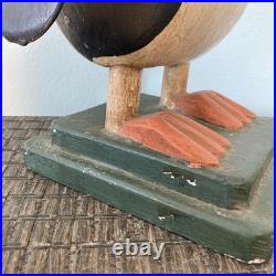 Antique Folk Art Hand Carved And Painted Penguin 20 Tall