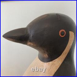 Antique Folk Art Hand Carved And Painted Penguin 20 Tall