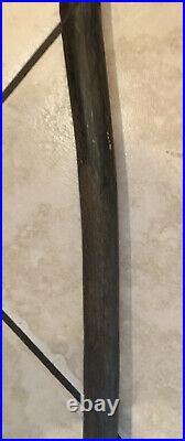 Antique Folk Art Hand Carved Wood Life-Size SNAKE Carving Walking Cane Stick