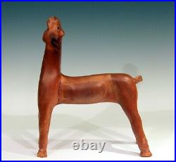 Antique Folk Art Horse Carved Sculpture Phallic Wooden Western Figure Vintage