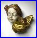 Antique German Hand Carved Wood Polychrome Angel Cherub Relief Sculpture