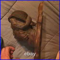 Antique Hand Carved Wood Sculpture