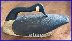 Antique Hand Made Carved Wood Large Canadian Duck Decoy Art Sculpture Figure