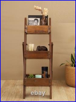 Antique Indian Hand-Carved Wood Sculpture Vayu on Deer 18 Vintage Statue Folk