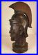 Antique Large Carved Wood Roman Soldier Architectural Newel Post Top 22 Tall