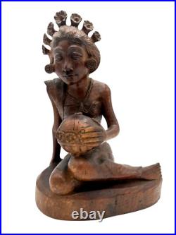 Antique Original Carved Wood Vintage Wooden Carving Figurine Sculpture Statue
