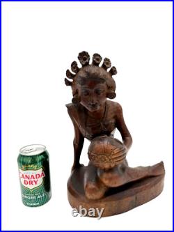 Antique Original Carved Wood Vintage Wooden Carving Figurine Sculpture Statue