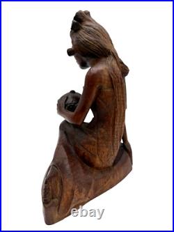 Antique Original Carved Wood Vintage Wooden Carving Figurine Sculpture Statue