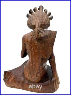 Antique Original Carved Wood Vintage Wooden Carving Figurine Sculpture Statue