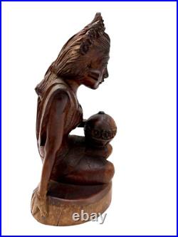 Antique Original Carved Wood Vintage Wooden Carving Figurine Sculpture Statue