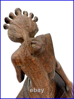 Antique Original Carved Wood Vintage Wooden Carving Figurine Sculpture Statue Antique Original Carved Wood Vintage Wooden Carving Figurine Sculpture Statue