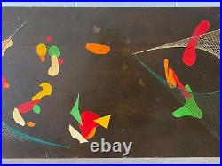 Antique Vintage Mid Century Modern Kinetic Abstract Cubist Wall Sculpture 50s