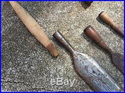 Antique Vintage Wood Carving Hand Tools Chisels