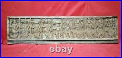 Antique Vishnu Dashavatar Wall Panel Hindu God Vintage Wood Statue Sculpture US
