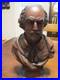 Antique Walnut wood carving bust of William Shakespeare 1900's 12.5 x 8.5'