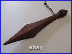 Antique War Club Vintage Primitive Wood Carving 20 Inches Maori African Old